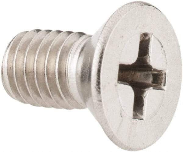 Value Collection - #10-32 UNF, 3/8" OAL Phillips Drive Machine Screw - Flat Head, Grade 18-8 Stainless Steel, Uncoated, Without Washer - Exact Industrial Supply