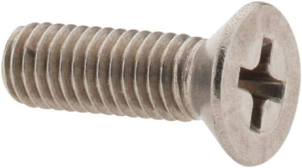 Value Collection - #10-32 UNF, 5/8" OAL Phillips Drive Machine Screw - Flat Head, Grade 18-8 Stainless Steel, Uncoated, Without Washer - Exact Industrial Supply