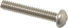 Value Collection - #2-56 UNC, 1/2" Length Under Head Slotted Drive Machine Screw - Round Head, Grade 18-8 Stainless Steel, Uncoated, Without Washer - Exact Industrial Supply