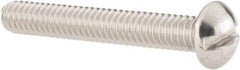 Value Collection - #12-24 UNC, 1-1/2" Length Under Head Slotted Drive Machine Screw - Round Head, Grade 18-8 Stainless Steel, Uncoated, Without Washer - Exact Industrial Supply