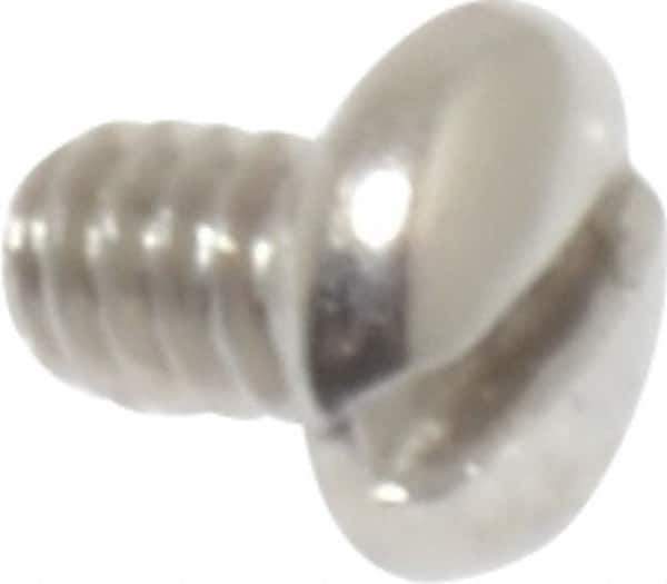 Value Collection - #2-56 UNC, 1/8" Length Under Head Slotted Drive Machine Screw - Pan Head, Grade 18-8 Stainless Steel, Uncoated, Without Washer - Exact Industrial Supply