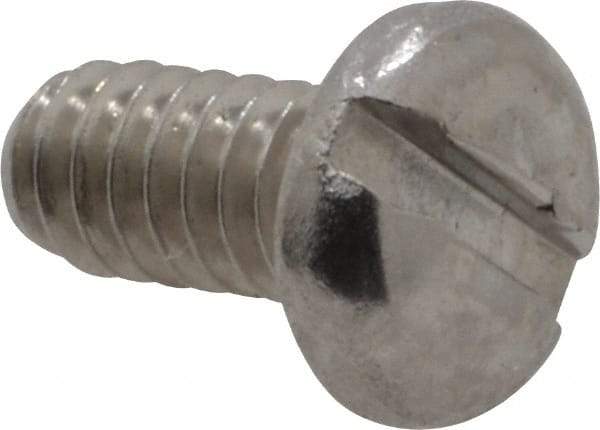Value Collection - #2-56 UNC, 3/16" Length Under Head Slotted Drive Machine Screw - Pan Head, Grade 18-8 Stainless Steel, Uncoated, Without Washer - Exact Industrial Supply