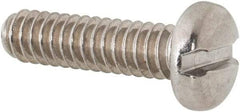 Value Collection - #10-24 UNC, 3/4" Length Under Head Slotted Drive Machine Screw - Pan Head, Grade 18-8 Stainless Steel, Uncoated, Without Washer - Exact Industrial Supply