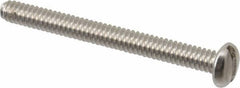Value Collection - #10-24 UNC, 2" Length Under Head Slotted Drive Machine Screw - Pan Head, Grade 18-8 Stainless Steel, Uncoated, Without Washer - Exact Industrial Supply