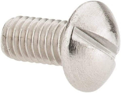 Value Collection - #10-32 UNF, 3/8" Length Under Head Slotted Drive Machine Screw - Pan Head, Grade 18-8 Stainless Steel, Uncoated, Without Washer - Exact Industrial Supply