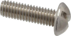Value Collection - #10-32 UNF, 5/8" Length Under Head Slotted Drive Machine Screw - Pan Head, Grade 18-8 Stainless Steel, Uncoated, Without Washer - Exact Industrial Supply