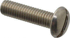 Value Collection - #10-32 UNF, 3/4" Length Under Head Slotted Drive Machine Screw - Pan Head, Grade 18-8 Stainless Steel, Uncoated, Without Washer - Exact Industrial Supply