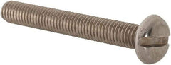 Value Collection - #10-32 UNF, 1-1/2" Length Under Head Slotted Drive Machine Screw - Pan Head, Grade 18-8 Stainless Steel, Uncoated, Without Washer - Exact Industrial Supply