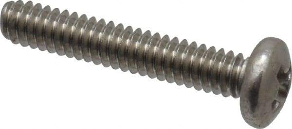 Value Collection - #2-56 UNC, 1/2" Length Under Head Phillips Drive Machine Screw - Pan Head, Grade 18-8 Stainless Steel, Uncoated, Without Washer - Exact Industrial Supply