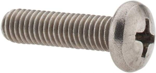 Value Collection - #10-24 UNC, 3/4" Length Under Head Phillips Drive Machine Screw - Pan Head, Grade 18-8 Stainless Steel, Uncoated, Without Washer - Exact Industrial Supply
