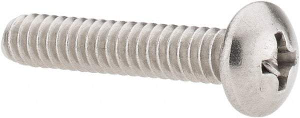Value Collection - #10-24 UNC, 1" Length Under Head Phillips Drive Machine Screw - Pan Head, Grade 18-8 Stainless Steel, Uncoated, Without Washer - Exact Industrial Supply