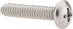 Value Collection - #10-24 UNC, 1" Length Under Head Phillips Drive Machine Screw - Pan Head, Grade 18-8 Stainless Steel, Uncoated, Without Washer - Exact Industrial Supply