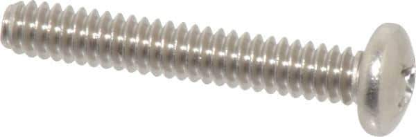 Value Collection - #10-24 UNC, 1-1/4" Length Under Head Phillips Drive Machine Screw - Pan Head, Grade 18-8 Stainless Steel, Uncoated, Without Washer - Exact Industrial Supply