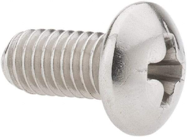 Value Collection - #10-32 UNF, 3/8" Length Under Head Phillips Drive Machine Screw - Pan Head, Grade 18-8 Stainless Steel, Uncoated, Without Washer - Exact Industrial Supply
