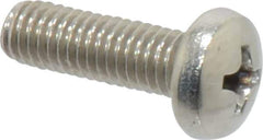 Value Collection - #10-32 UNF, 5/8" Length Under Head Phillips Drive Machine Screw - Pan Head, Grade 18-8 Stainless Steel, Uncoated, Without Washer - Exact Industrial Supply