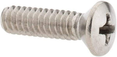 Value Collection - #10-24 UNC, 3/4" OAL Phillips Drive Machine Screw - Oval Head, Grade 18-8 Stainless Steel, Uncoated, Without Washer - Exact Industrial Supply