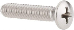 Value Collection - #10-24 UNC, 1" OAL Phillips Drive Machine Screw - Oval Head, Grade 18-8 Stainless Steel, Uncoated, Without Washer - Exact Industrial Supply