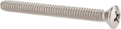 Value Collection - #10-24 UNC, 2" OAL Phillips Drive Machine Screw - Oval Head, Grade 18-8 Stainless Steel, Uncoated, Without Washer - Exact Industrial Supply