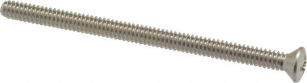 Value Collection - #10-24 UNC, 3" OAL Phillips Drive Machine Screw - Oval Head, Grade 18-8 Stainless Steel, Uncoated, Without Washer - Exact Industrial Supply