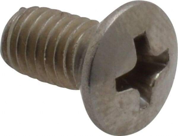 Value Collection - #10-32 UNF, 3/8" OAL Phillips Drive Machine Screw - Oval Head, Grade 18-8 Stainless Steel, Uncoated, Without Washer - Exact Industrial Supply