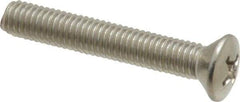 Value Collection - #10-32 UNF, 1-1/4" OAL Phillips Drive Machine Screw - Oval Head, Grade 18-8 Stainless Steel, Uncoated, Without Washer - Exact Industrial Supply