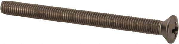 Value Collection - #10-32 UNF, 2-1/2" OAL Phillips Drive Machine Screw - Oval Head, Grade 18-8 Stainless Steel, Uncoated, Without Washer - Exact Industrial Supply