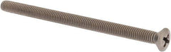 Value Collection - #10-32 UNF, 3" OAL Phillips Drive Machine Screw - Oval Head, Grade 18-8 Stainless Steel, Uncoated, Without Washer - Exact Industrial Supply