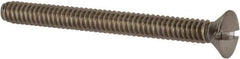 Value Collection - #10-24 UNC, 2" OAL Slotted Drive Machine Screw - Oval Head, Grade 18-8 Stainless Steel, Uncoated, Without Washer - Exact Industrial Supply