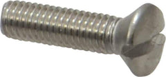 Value Collection - #10-32 UNF, 3/4" OAL Slotted Drive Machine Screw - Oval Head, Grade 18-8 Stainless Steel, Uncoated, Without Washer - Exact Industrial Supply