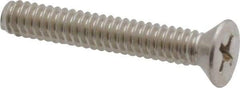Value Collection - #10-32 UNF, 1" OAL Slotted Drive Machine Screw - Oval Head, Grade 18-8 Stainless Steel, Uncoated, Without Washer - Exact Industrial Supply