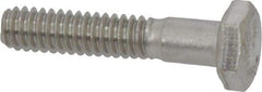 Value Collection - 1/4-20 UNC, 1-1/4" Length Under Head Hex Head Cap Screw - Grade 316 Stainless Steel, 7/16" Hex - Exact Industrial Supply