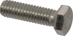 Value Collection - 3/8-16 UNC, 1-1/4" Length Under Head Hex Head Cap Screw - Grade 316 Stainless Steel, 9/16" Hex - Exact Industrial Supply