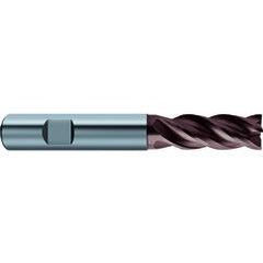 7/16x7/16x7/8x2-3/4 4Fl Carbide RF100 Diver End Mill-.0138 Chamfer-Cylindrical Shank-nano-Si - Exact Industrial Supply