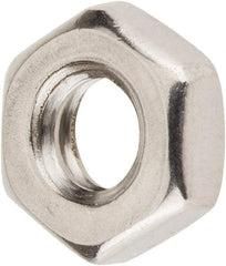 Value Collection - 1/4-20 UNC Stainless Steel Right Hand Hex Jam Nut - 7/16" Across Flats, 5/32" High, Uncoated - Exact Industrial Supply