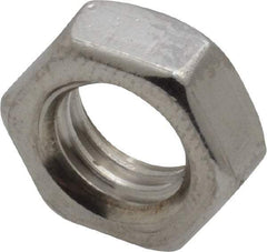 Value Collection - 3/8-16 UNC Stainless Steel Right Hand Hex Jam Nut - 9/16" Across Flats, 7/32" High, Uncoated - Exact Industrial Supply