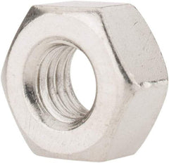 Value Collection - 3/8-16 UNC Stainless Steel Right Hand Heavy Hex Nut - 11/16" Across Flats, 23/64" High, Uncoated - Exact Industrial Supply