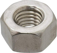 Value Collection - 1/2-13 UNC Stainless Steel Right Hand Heavy Hex Nut - 7/8" Across Flats, 31/64" High, Uncoated - Exact Industrial Supply