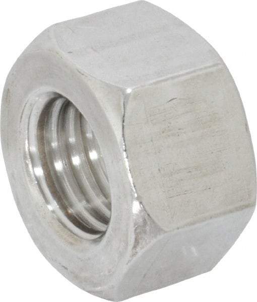 Value Collection - 3/4-10 UNC Stainless Steel Right Hand Heavy Hex Nut - 1-1/4" Across Flats, 47/64" High, Uncoated - Exact Industrial Supply