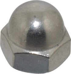 Value Collection - 5/16-18" UNC, 9/16" Width Across Flats, Stainless Steel Acorn Nut - 3/8" Overall Height, Grade 18-8 - Exact Industrial Supply