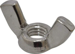 Value Collection - 3/8-16 UNC, Stainless Steel Standard Wing Nut - Grade 18-8, 1.44" Wing Span, 0.79" Wing Span - Exact Industrial Supply