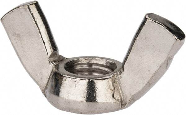 Value Collection - 1/2-13 UNC, Stainless Steel Standard Wing Nut - Grade 18-8, 1.94" Wing Span, 1" Wing Span - Exact Industrial Supply