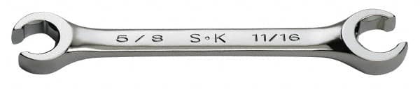 SK - 1/4 x 5/16", Chrome Finish, Open End Flare Nut Wrench - Exact Industrial Supply