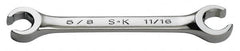 SK - 1/4 x 5/16", Chrome Finish, Open End Flare Nut Wrench - Exact Industrial Supply