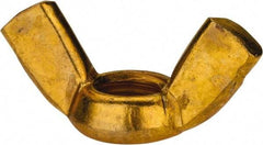 Value Collection - 1/2-13 UNC, Brass Standard Wing Nut - 1.94" Wing Span, 1" Wing Span - Exact Industrial Supply