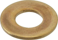 Value Collection - #14 Screw, Brass Standard Flat Washer - 0.26" ID x 9/16" OD, 0.04" Thick, Plain Finish - Exact Industrial Supply