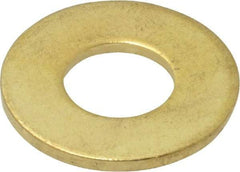 Value Collection - #24 Screw, Brass Standard Flat Washer - 0.386" ID x 7/8" OD, 0.057" Thick, Plain Finish - Exact Industrial Supply