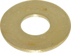 Value Collection - 1/2" Screw, Brass Standard Flat Washer - 0.562" ID x 1-3/8" OD, 0.091" Thick, Plain Finish - Exact Industrial Supply