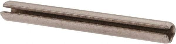 Made in USA - 5/64" Diam x 3/4" Long Slotted Spring Pin - Grade 420 Stainless Steel, Bright Finish - Exact Industrial Supply