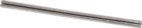 Value Collection - 5/64" Diam x 1-1/2" Long Slotted Spring Pin - Grade 420 Stainless Steel, Bright Finish - Exact Industrial Supply