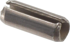 Value Collection - 3/32" Diam x 1/4" Long Slotted Spring Pin - Grade 420 Stainless Steel, Bright Finish - Exact Industrial Supply